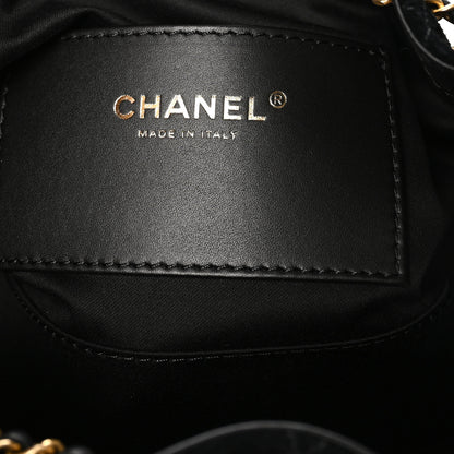 Chanel Suede Quilted Mini Chanel 25 Handbag Black 6 of 11
