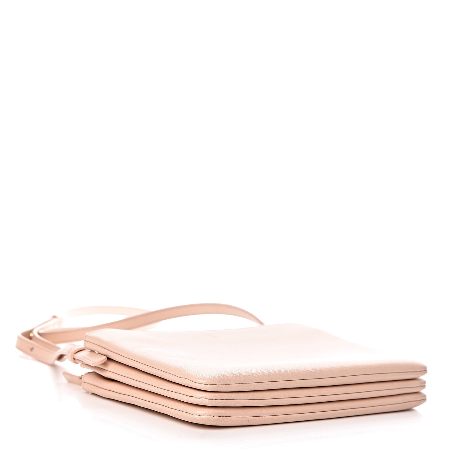 Liege Calfskin Small Trio Crossbody Bag Blush