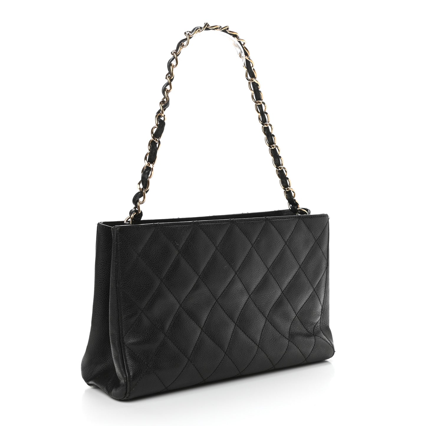 Caviar Quilted Shoulder Bag Black