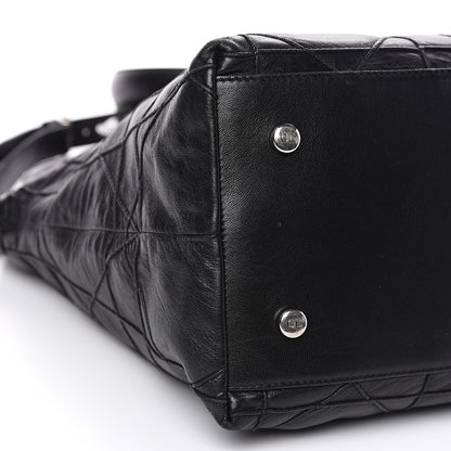 Christian Dior Lambskin Cannage Medium Granville Tote Black 7 of 12
