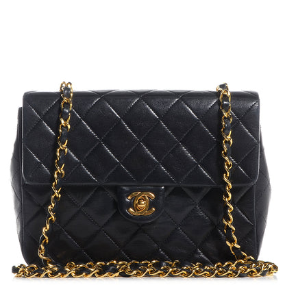 Chanel Lambskin Quilted Mini Square Flap Black 1 of 9