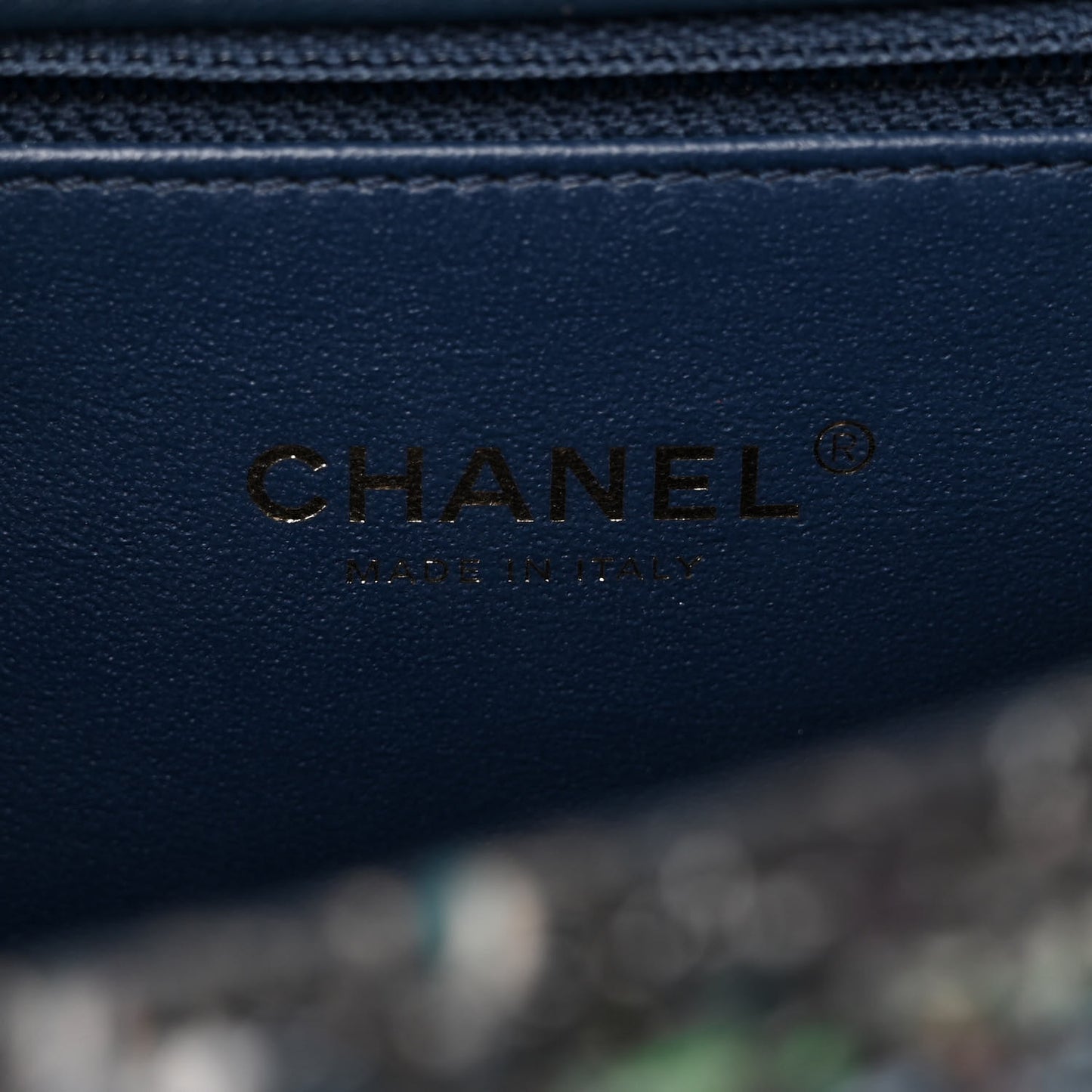 Tweed Snakeskin Quilted Medium CC Filigree Flap Blue Multicolor