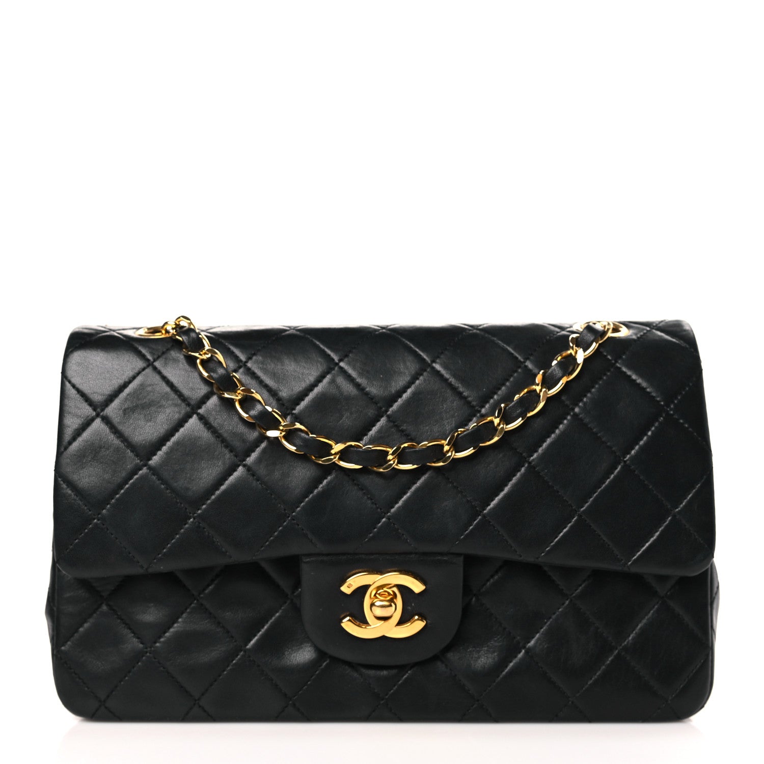 Chanel Lambskin Quilted Small Double Flap Black 1 of 9