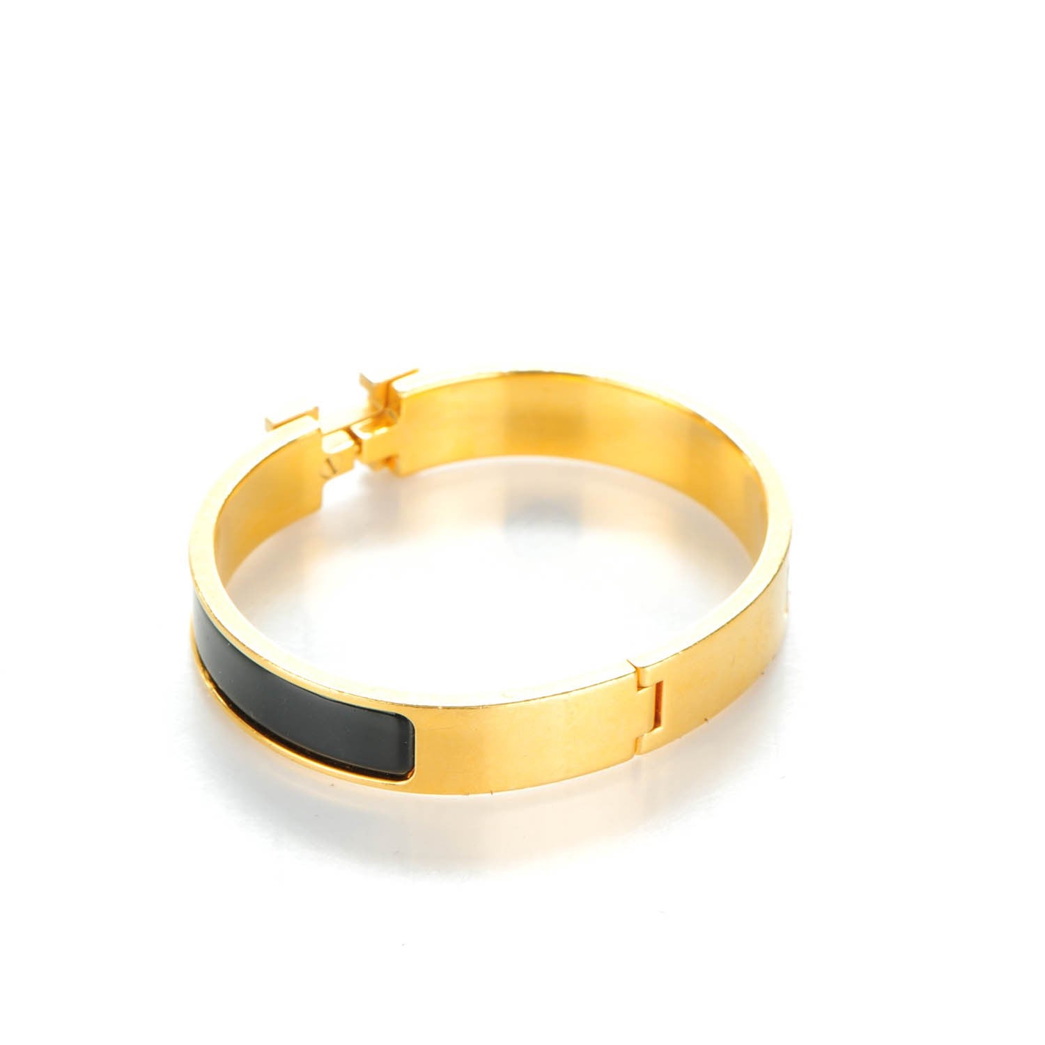 Hermes Enamel Narrow Clic Clac H Bracelet GM Black 4 of 5