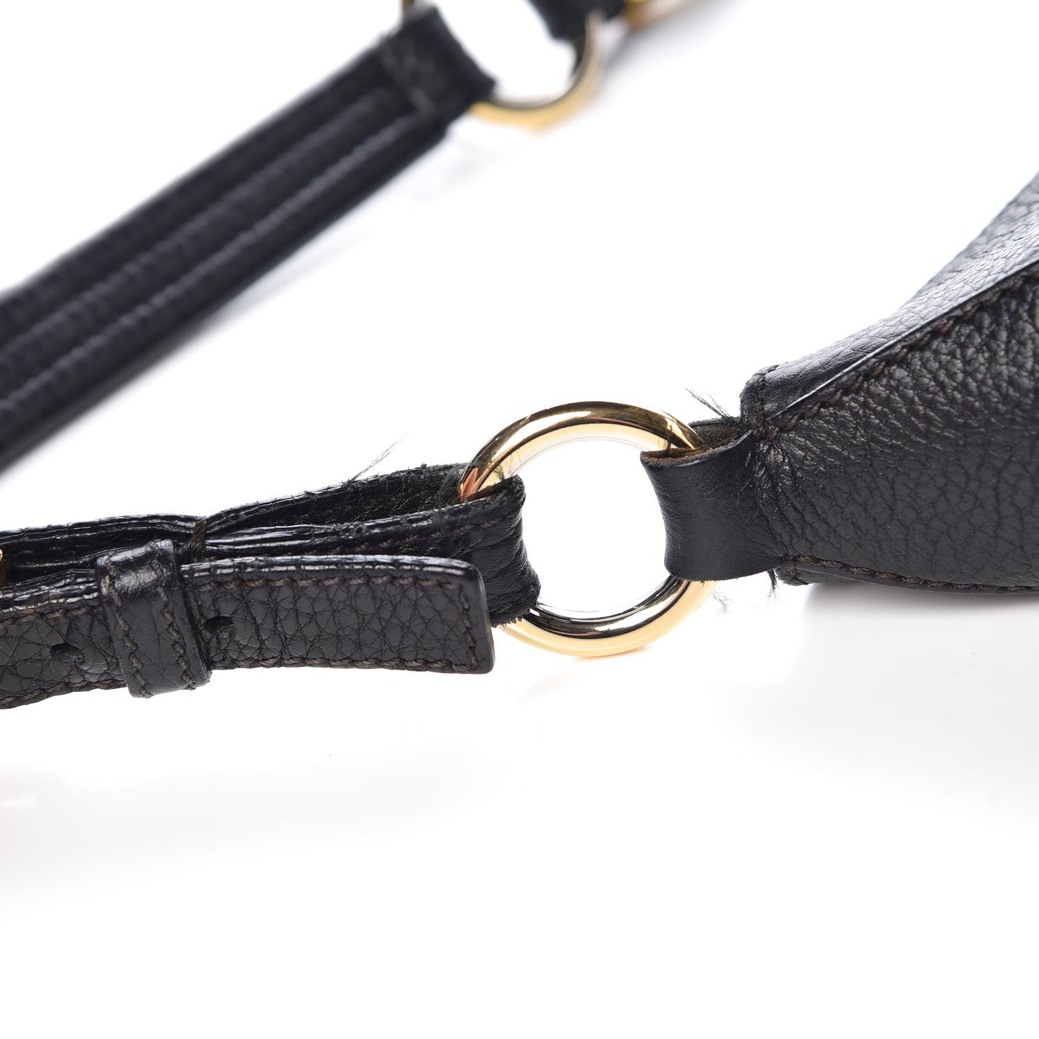 Prada Vitello Daino Pushlock Hobo Black 7 of 8