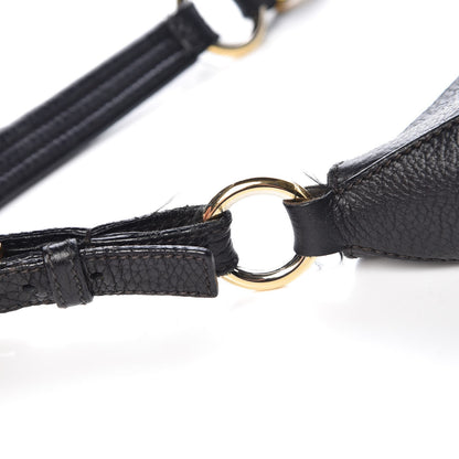 Prada Vitello Daino Pushlock Hobo Black 7 of 8