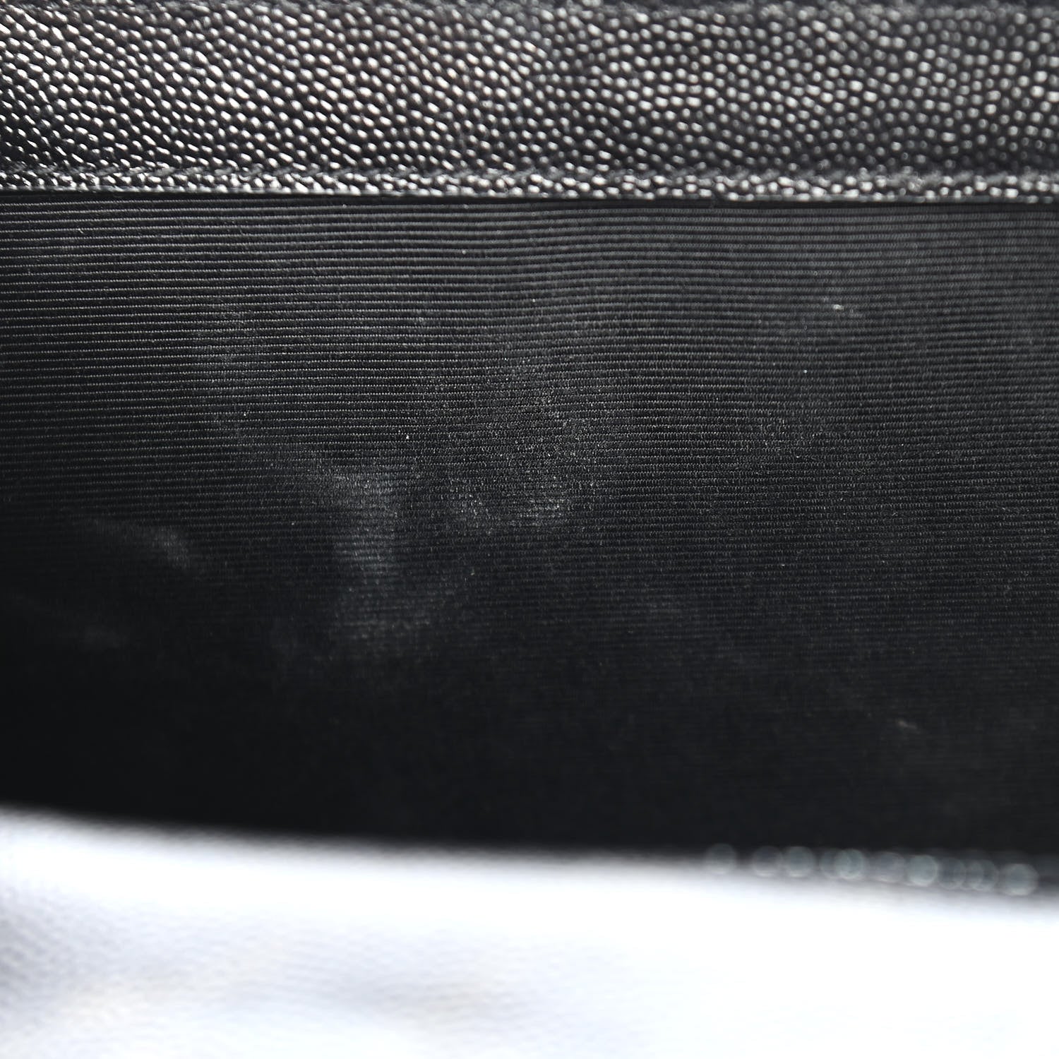 Saint Laurent Grain De Poudre Textured Mixed Matelasse Triquilt Medium Monogram Satchel Black 9 of 9