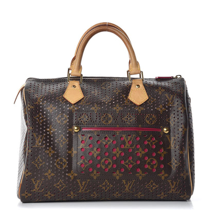 Louis Vuitton Monogram Perforated Speedy 30 Fuchsia 1 of 15