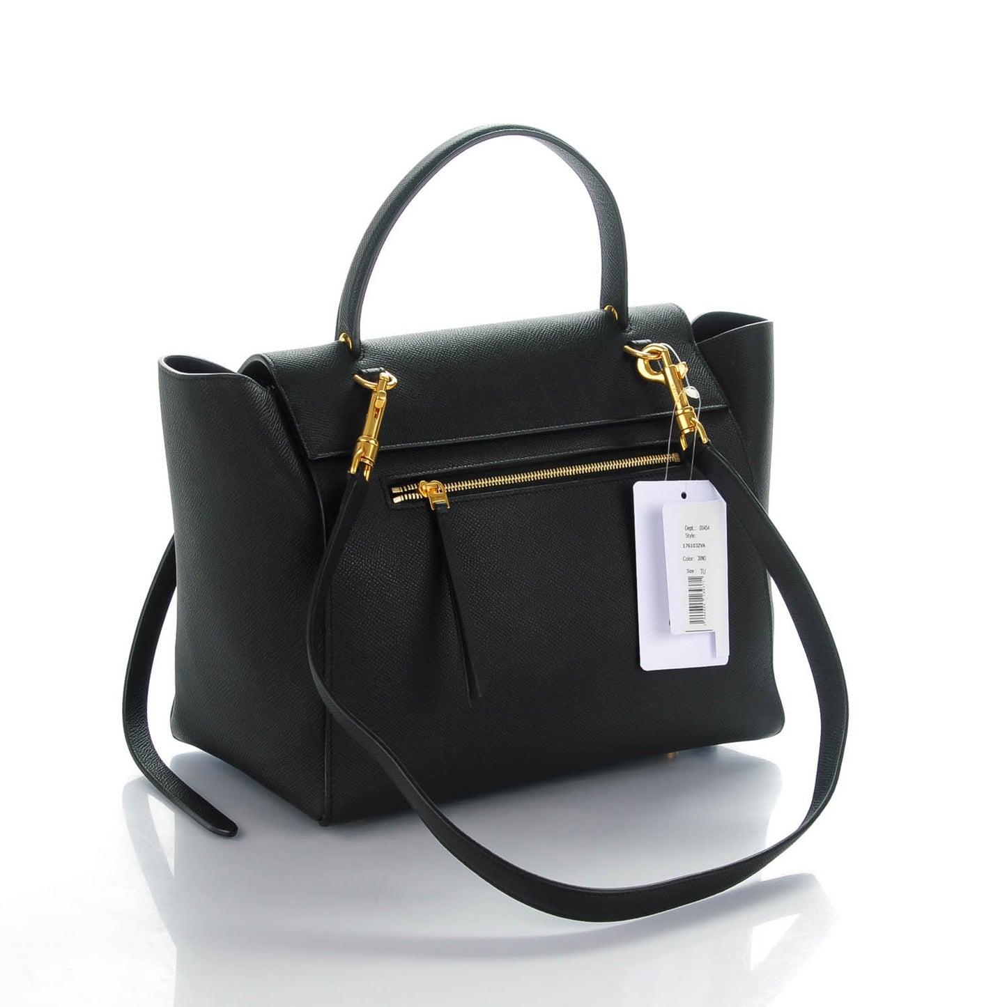 Grained Calfskin Mini Belt Bag Black