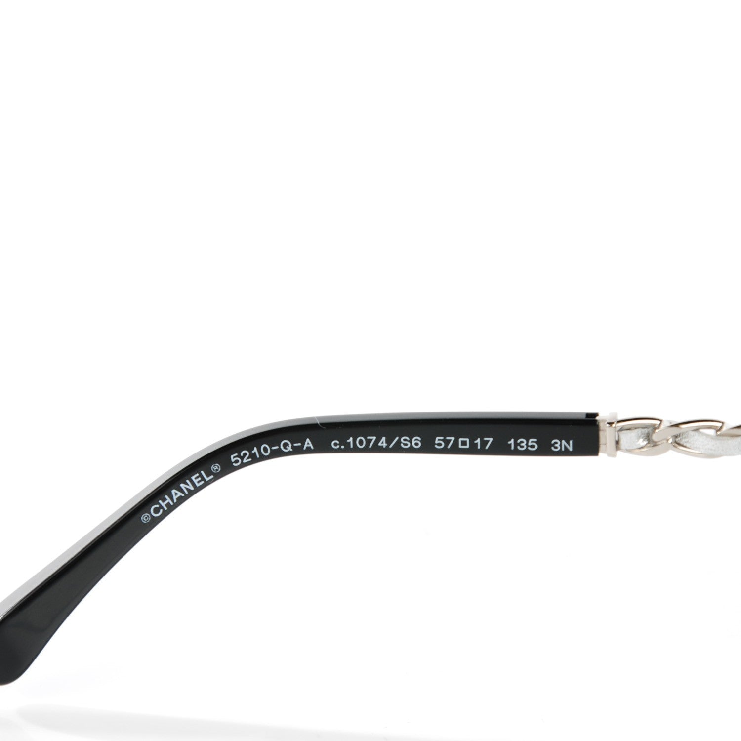 Chanel Chain Sunglasses 5210-Q-A Black Silver 5 of 8