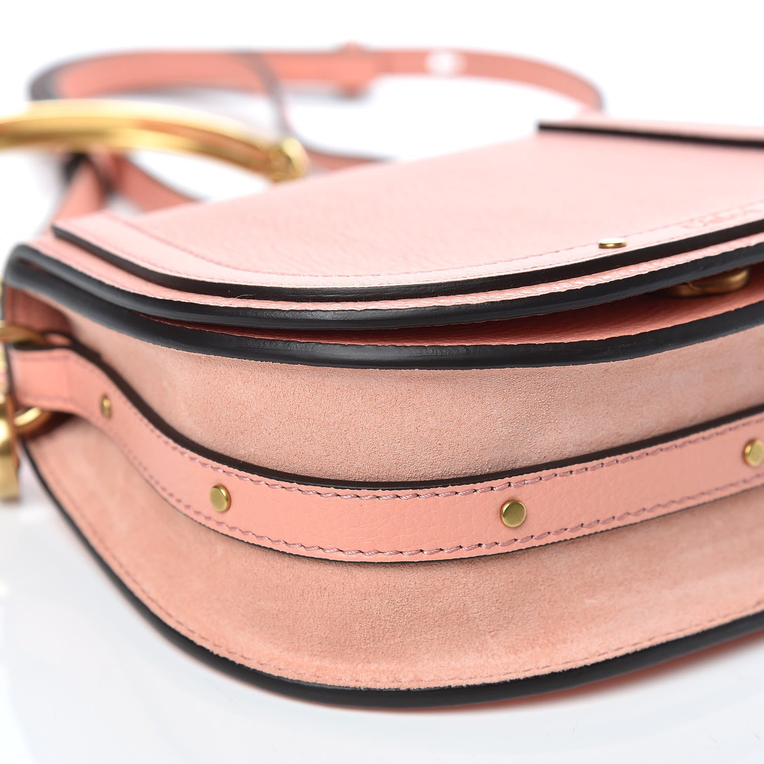 Chloe Calfskin Suede Small Nile Bracelet Bag Ideal Blush 8 of 9