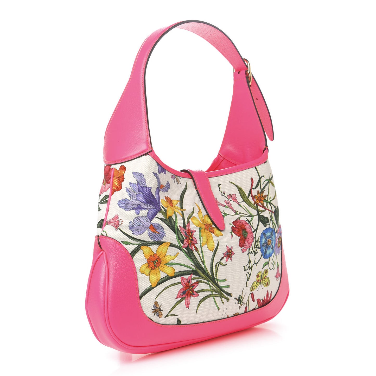 Canvas Flora Medium Jackie Hobo Fuchsia