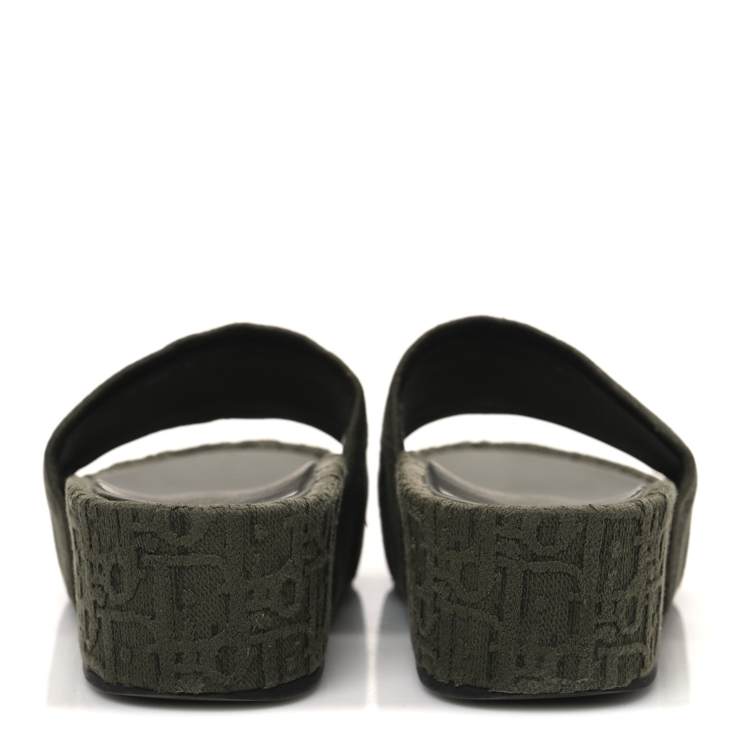 Christian Dior Oblique Denim D-Way Platform Sandal 41 Kaki 1744784