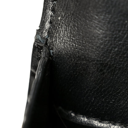 Balenciaga Shiny Calfskin Monochrome Crocodile Embossed Small Hourglass Top Handle Bag Black 14 of 14