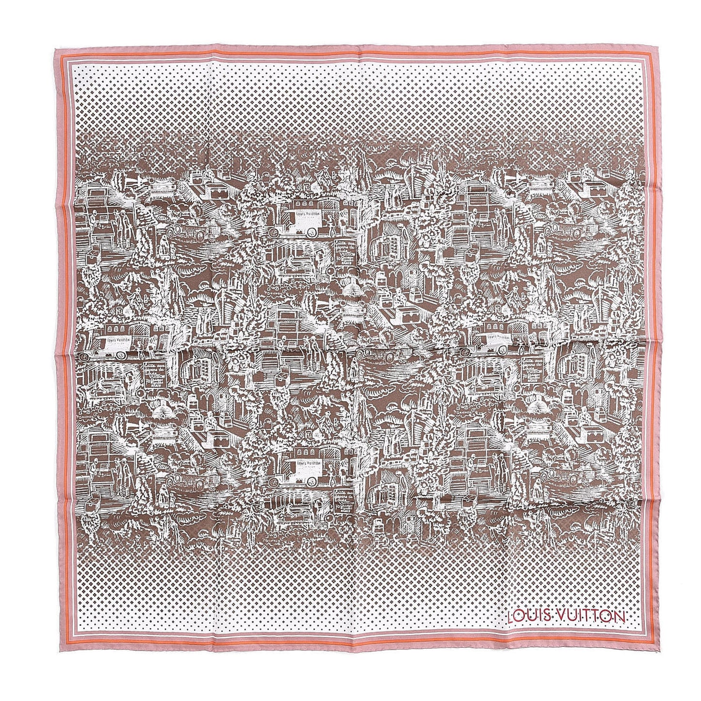 Silk LV Comics Square Scarf