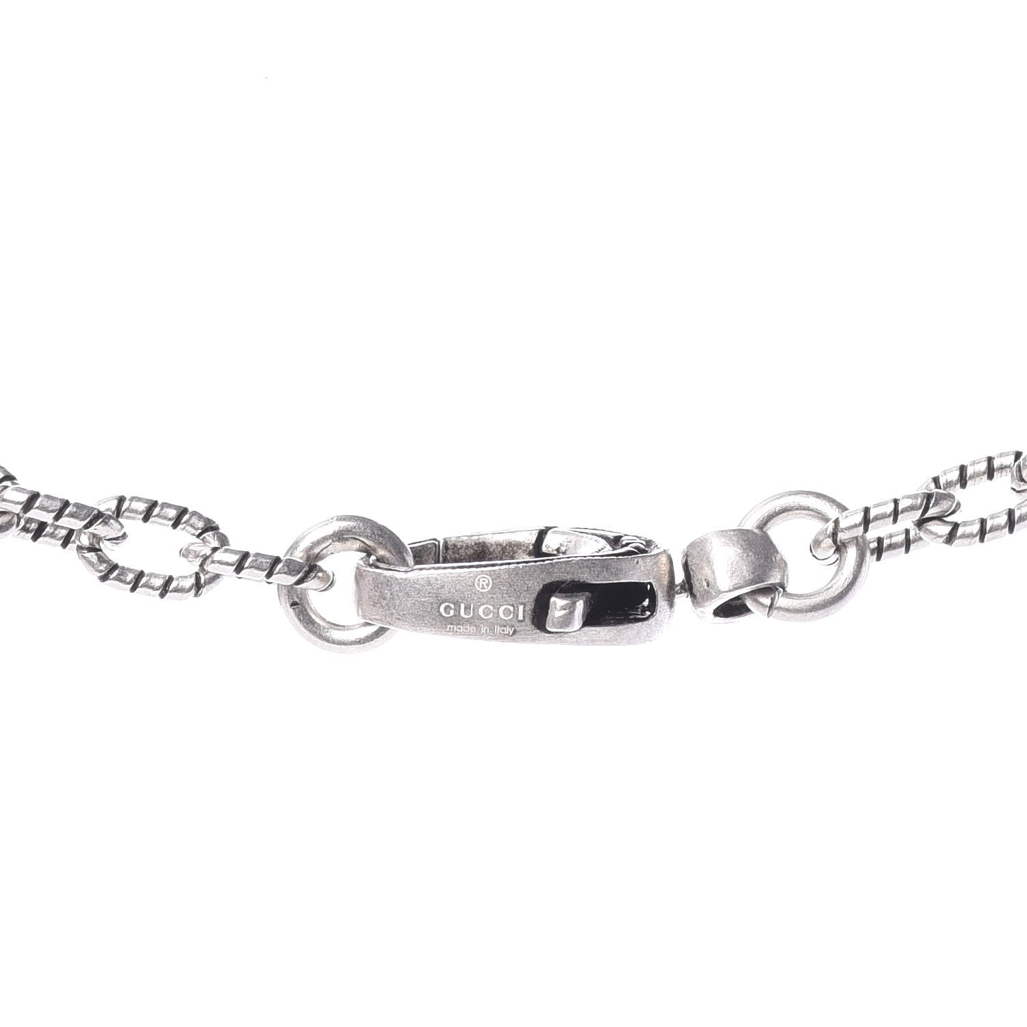 Gucci Mens G Cube Cross Necklace Silver 4 of 5