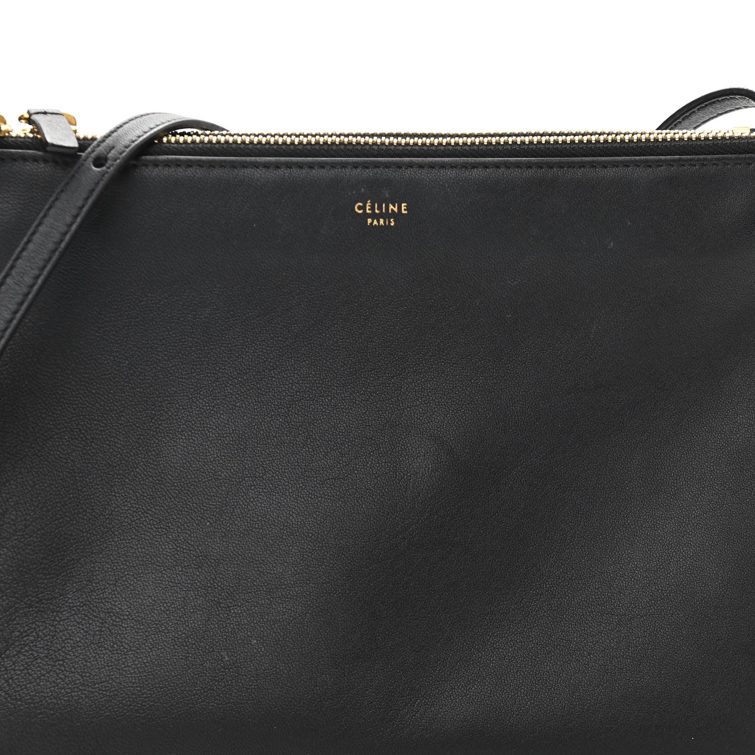 Celine Lambskin Large Trio Crossbody Bag Black 11 of 16
