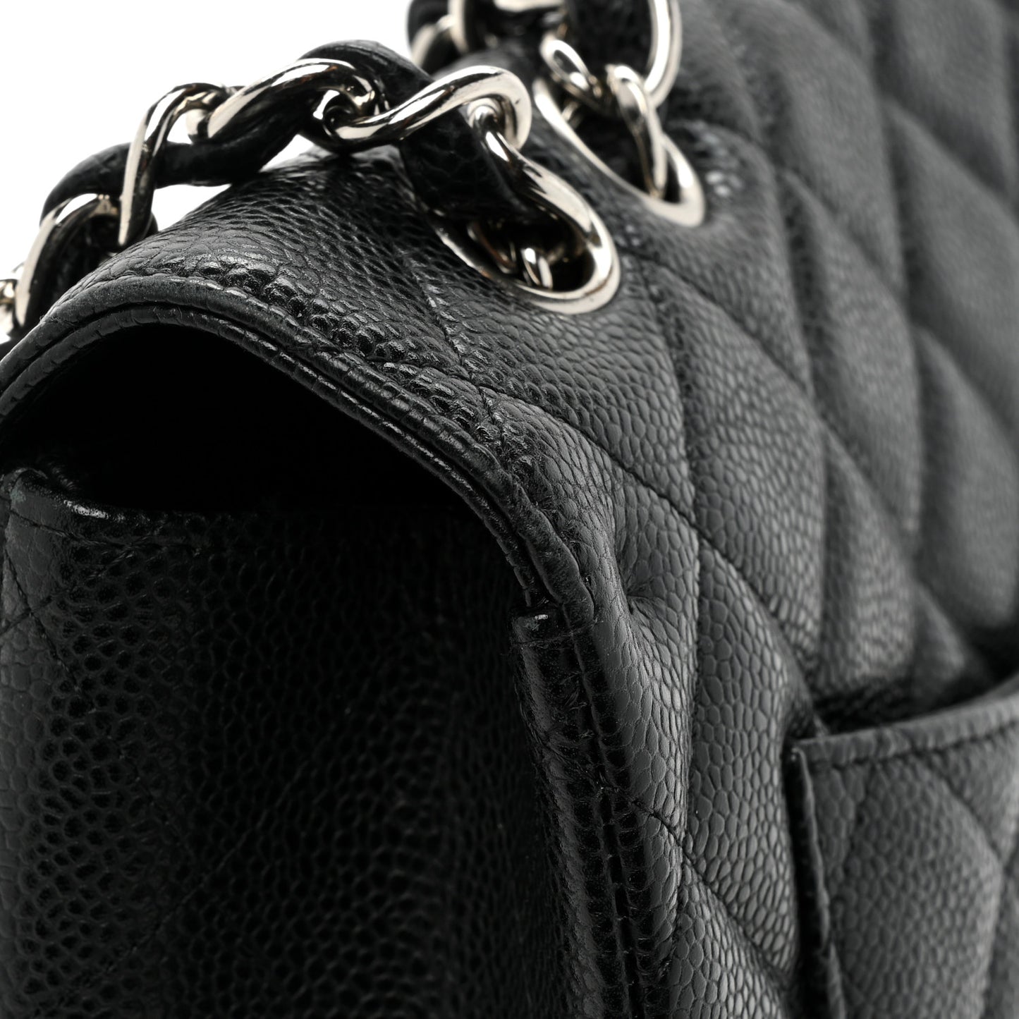 Caviar Quilted Jumbo Single Flap Black
