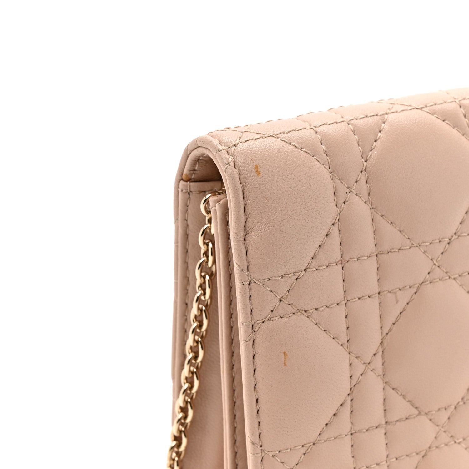 Christian Dior Lambskin Cannage Lady Dior Convertible Clutch Pink 13 of 13