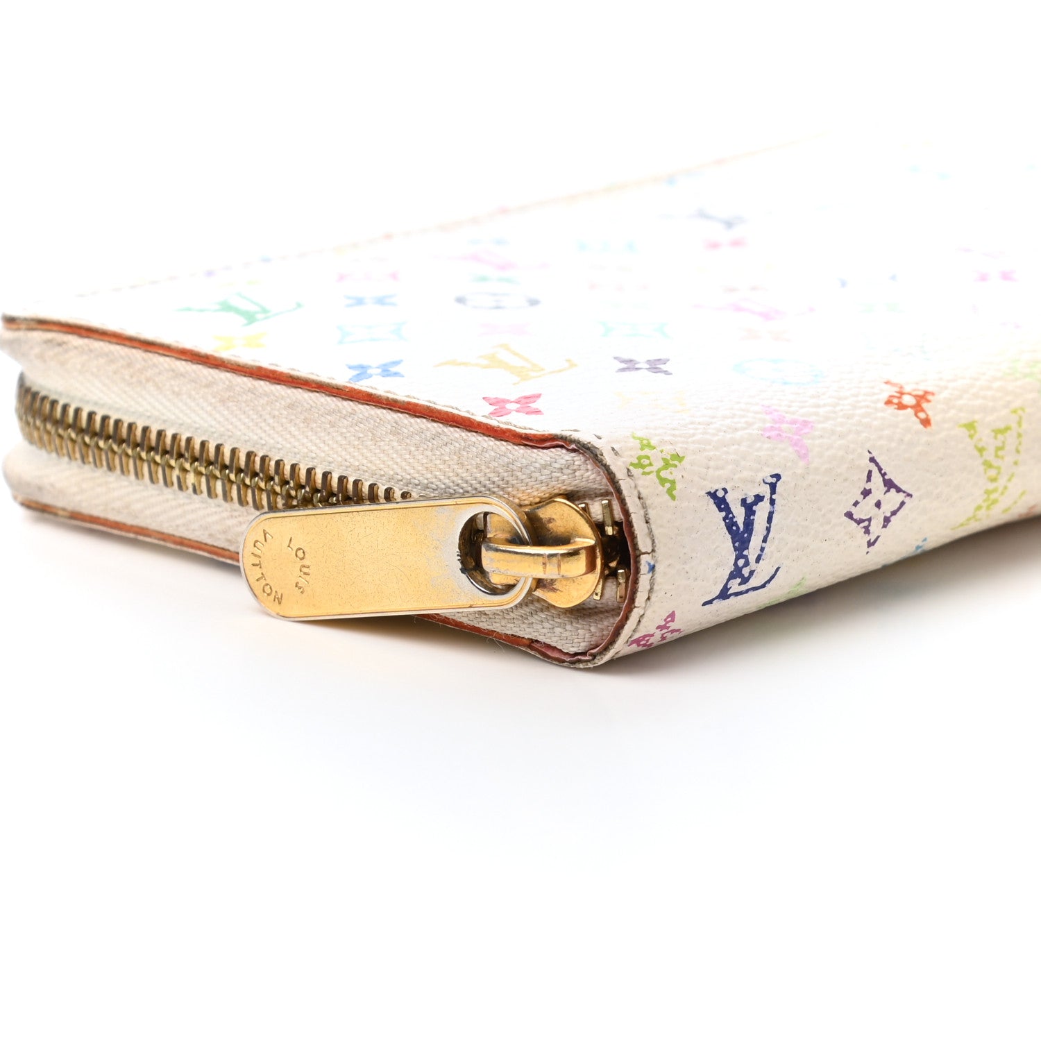 Louis Vuitton Monogram Multicolor Zippy Wallet White Litchi 10 of 10