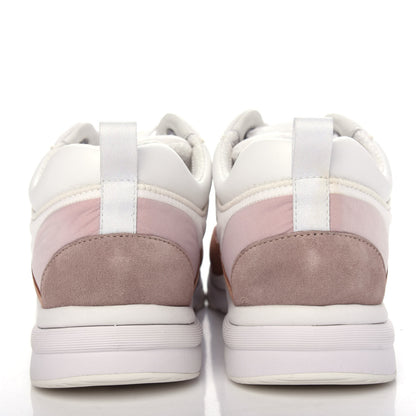 Chanel Nylon Suede Calfskin CC Sneakers 41 Pink 7 of 11
