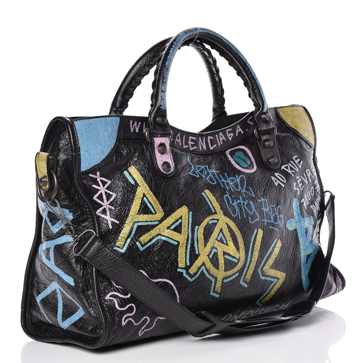 Agneau Graffiti All Over Classic Hardware City Black Multicolor