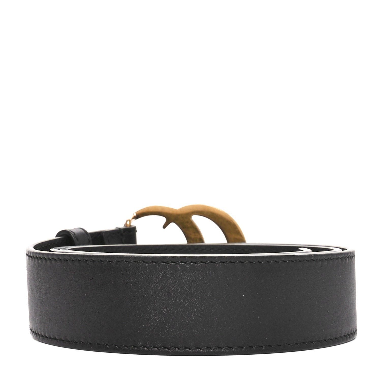 Gucci Calfskin Double G 30mm Belt 80 32 Black 2 of 5