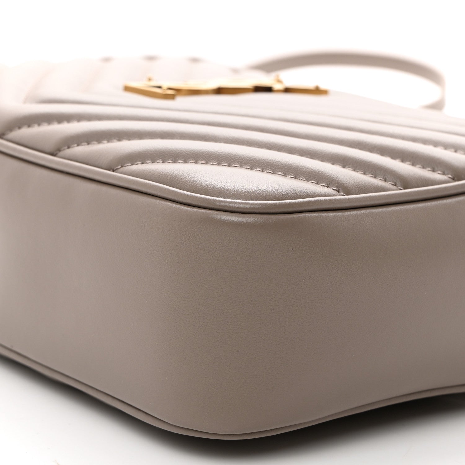 Saint Laurent Calfskin Matelasse Monogram Lou Camera Bag Greyish Brown 10 of 10