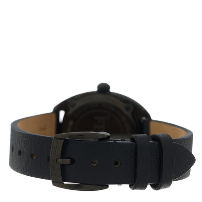 Fendi Stainless Steel Calfskin Diamond 26mm Momento Bugs Quartz Watch Black 3 of 5