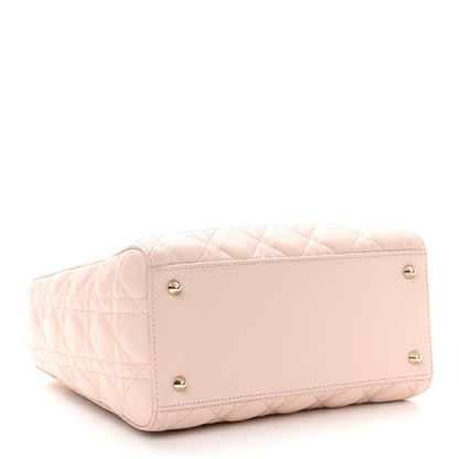 Christian Dior Lambskin Cannage Medium Lady Dior Light Pink 4 of 13