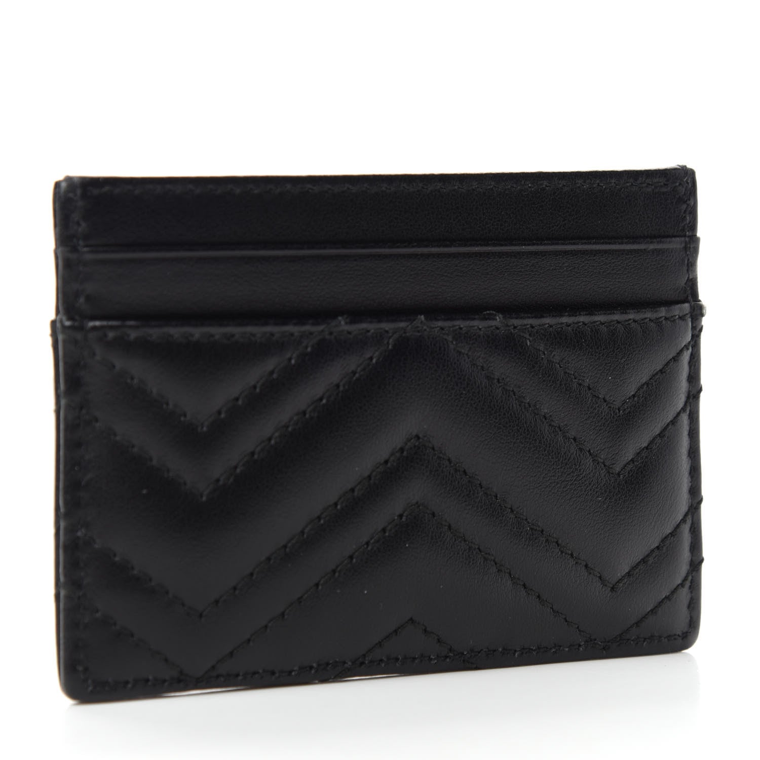Gucci Calfskin Matelasse GG Marmont Card Holder Black 3 of 8