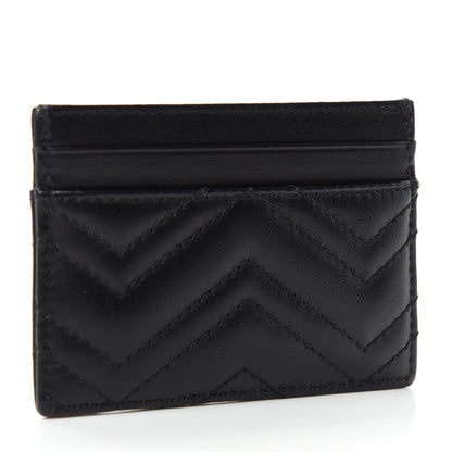 Gucci Calfskin Matelasse GG Marmont Card Holder Black 3 of 8