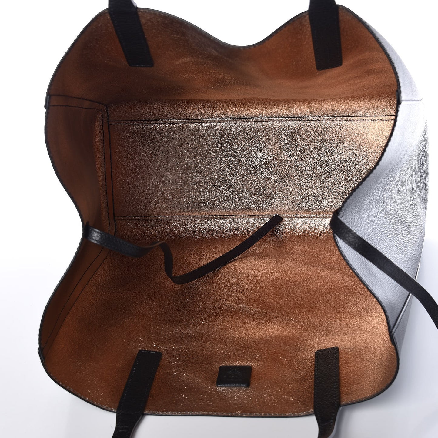 Grained Calfskin Medium Reversible Wandel Tote Black