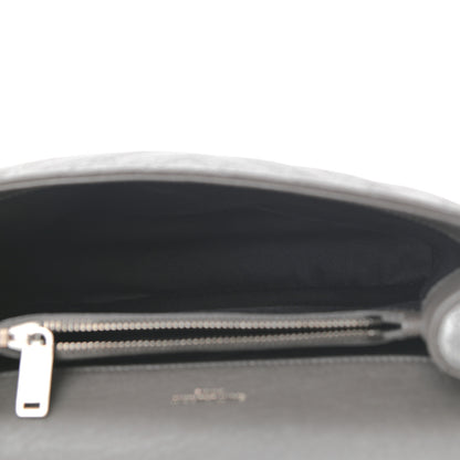 Saint Laurent Sheepskin Matelasse Chevron Monogram Medium College Bag Asphalt 5 of 9