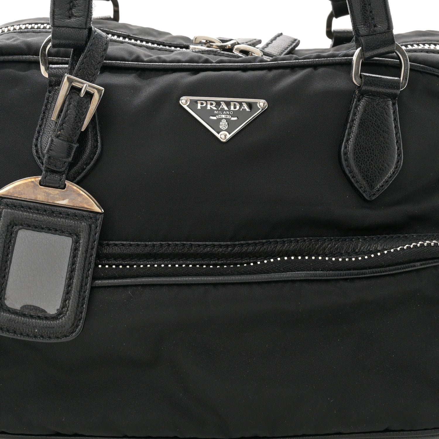 Prada Tessuto Nylon Shoulder Bag Black 8 of 12