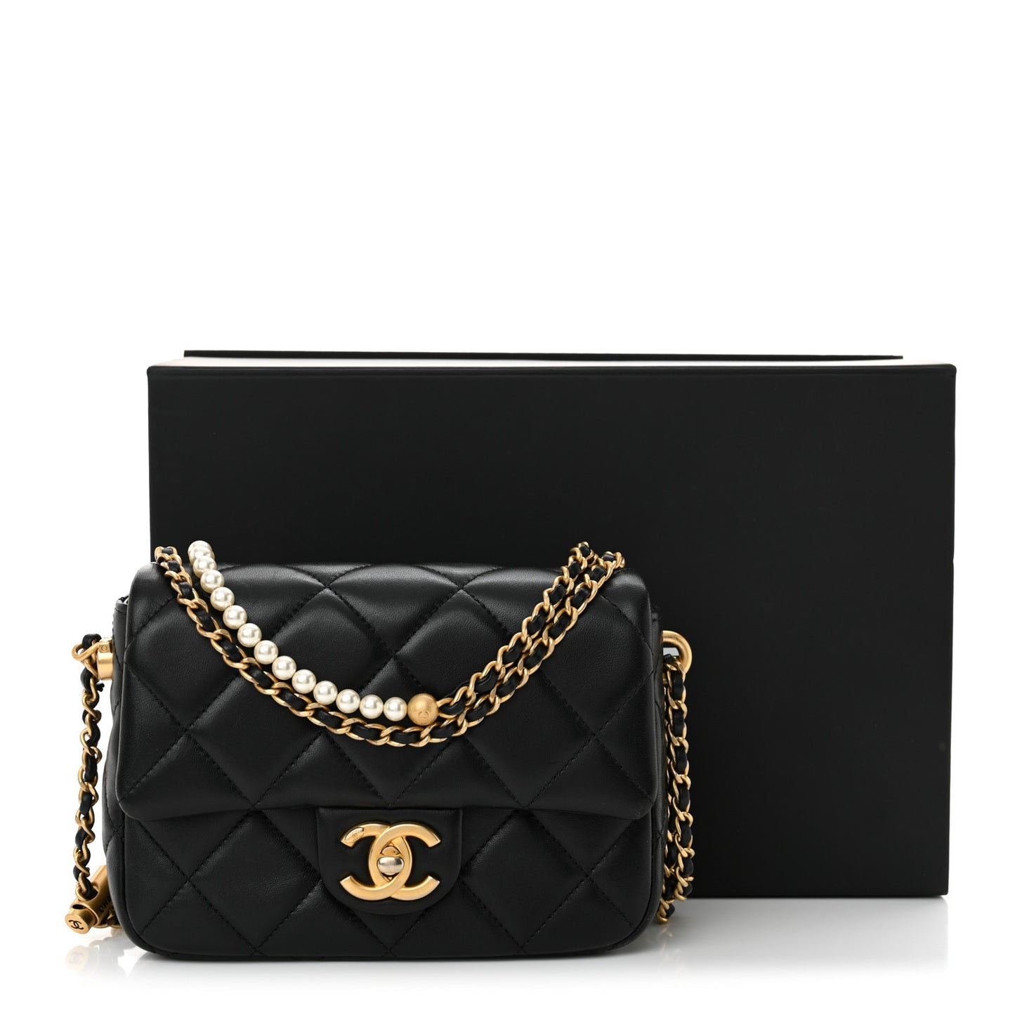 Lambskin Quilted Mini My Perfect Flap Black