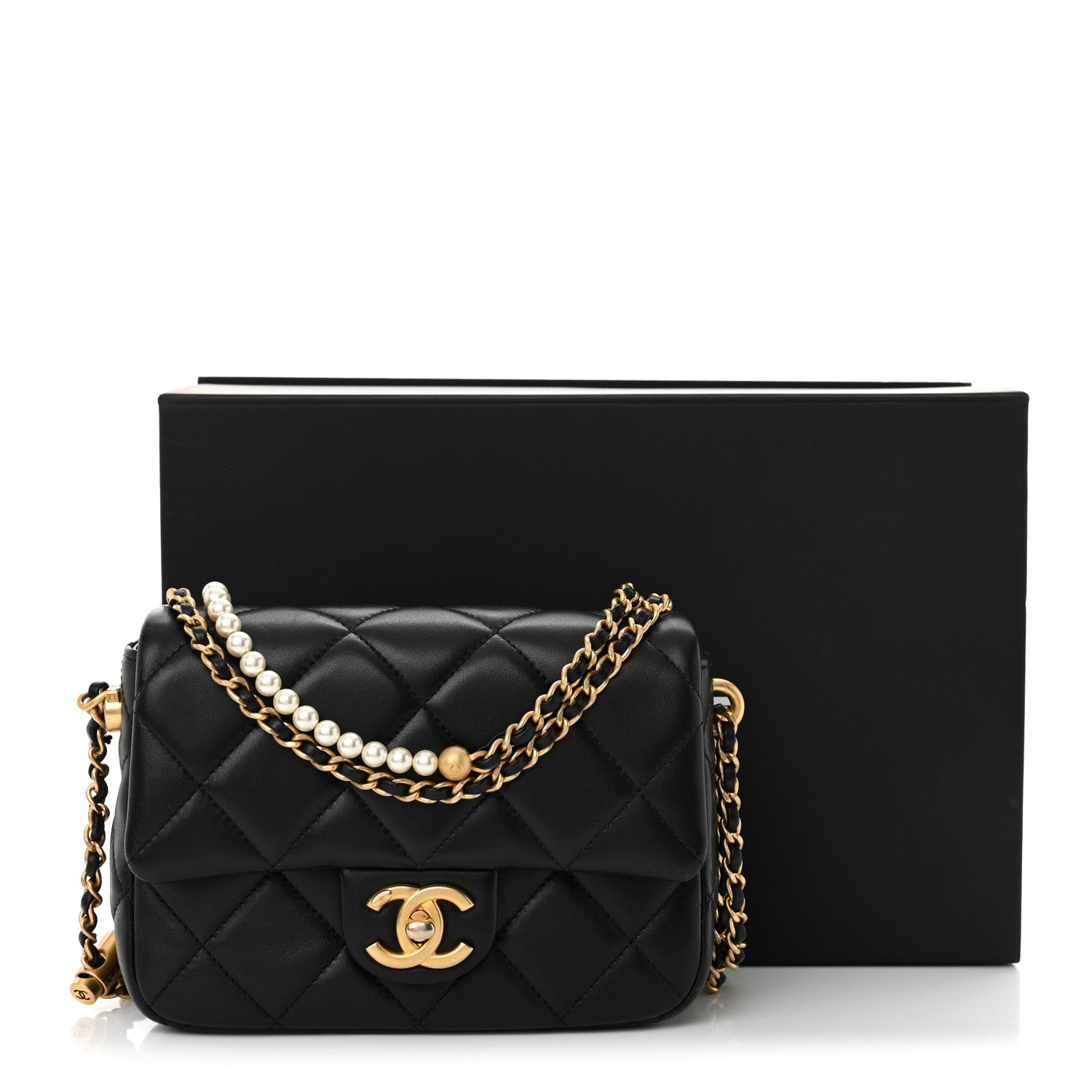 Chanel Lambskin Quilted Mini My Perfect Flap Black 12 of 12