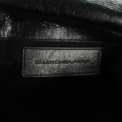 Balenciaga Agneau Giant 21 Silver Hardware Envelope Clutch Black 6 of 7