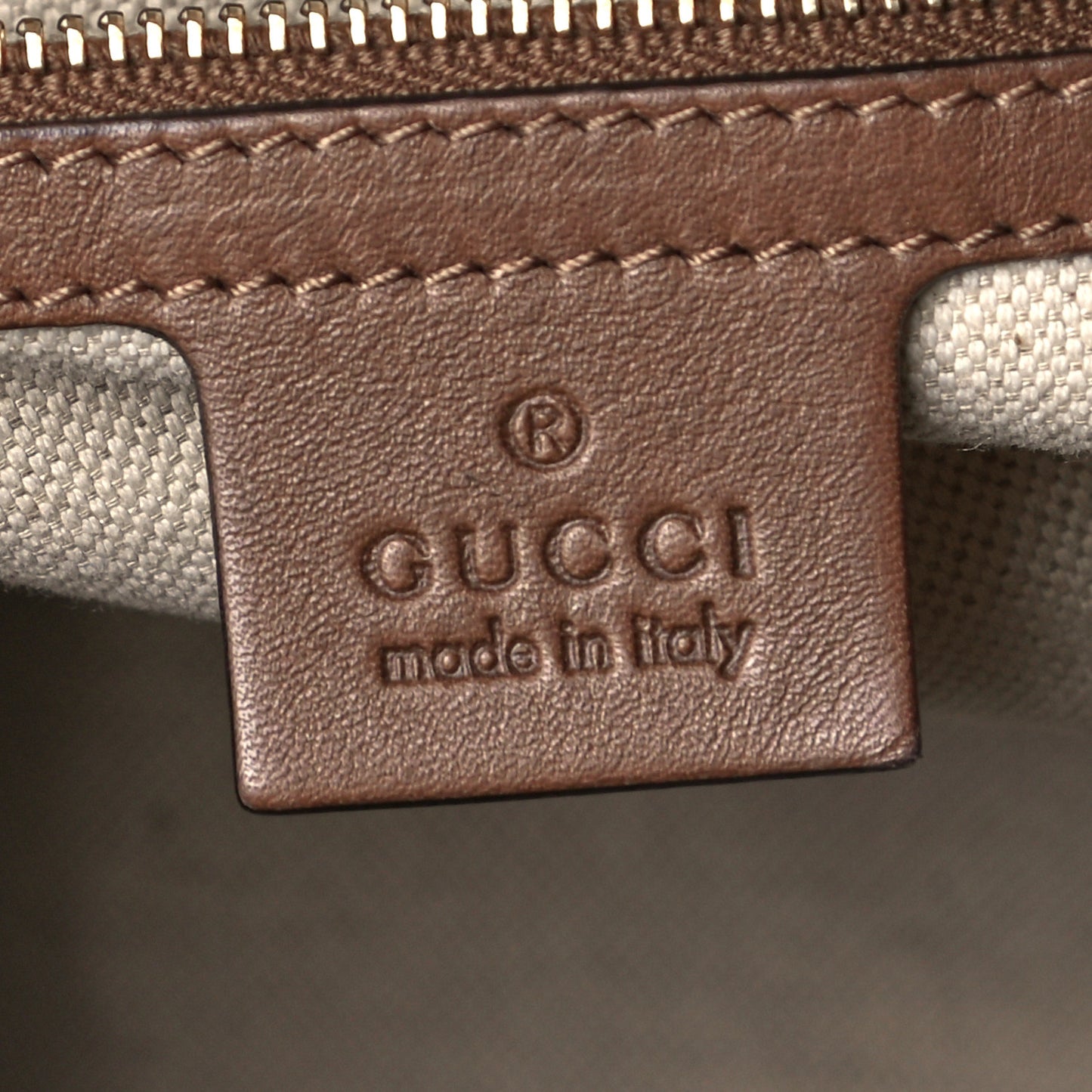 GG Supreme Monogram Margaux Calfskin Medium Nice Boston Beige Ebony Acero