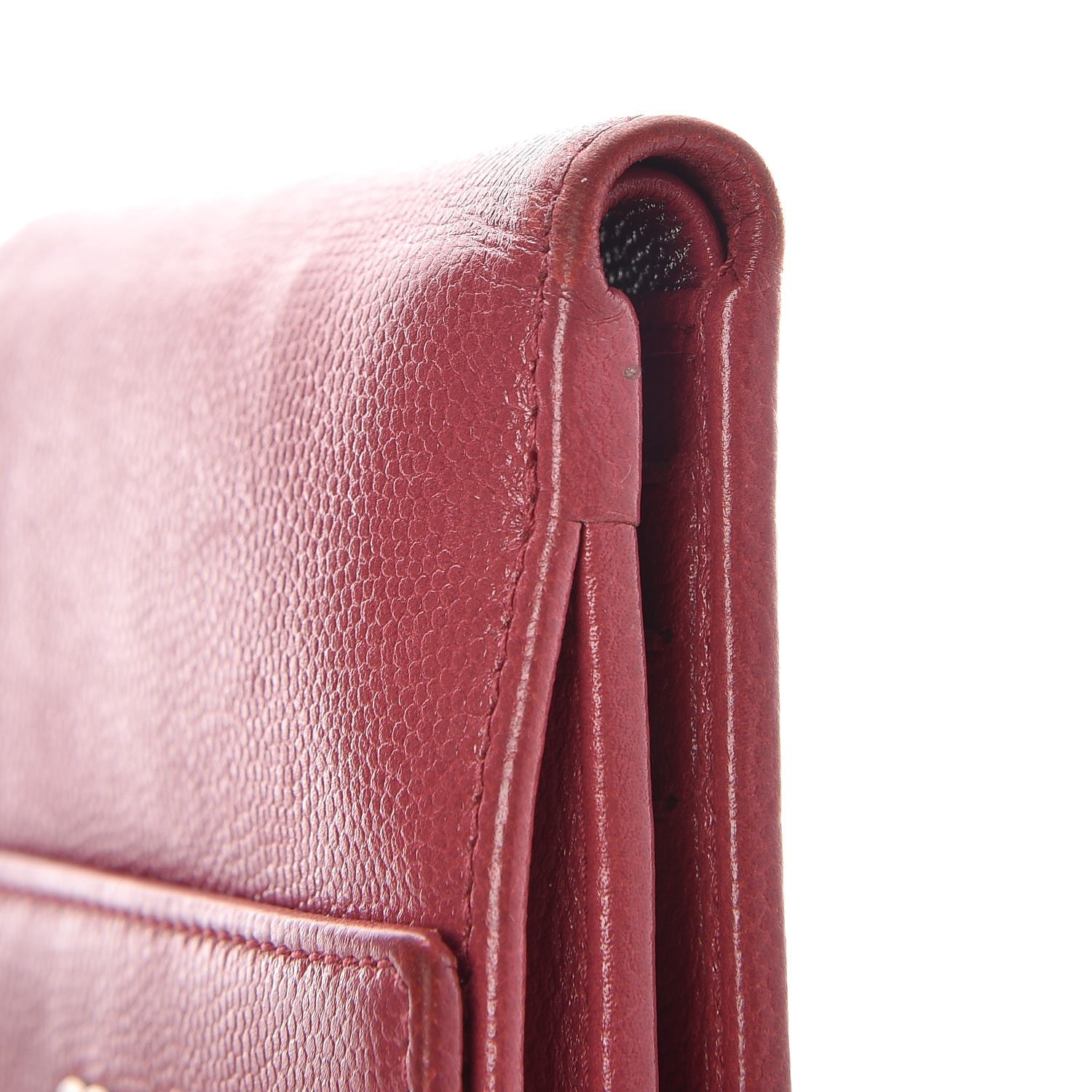 Chanel Caviar Sevruga Compact Wallet Fuchsia 7 of 11