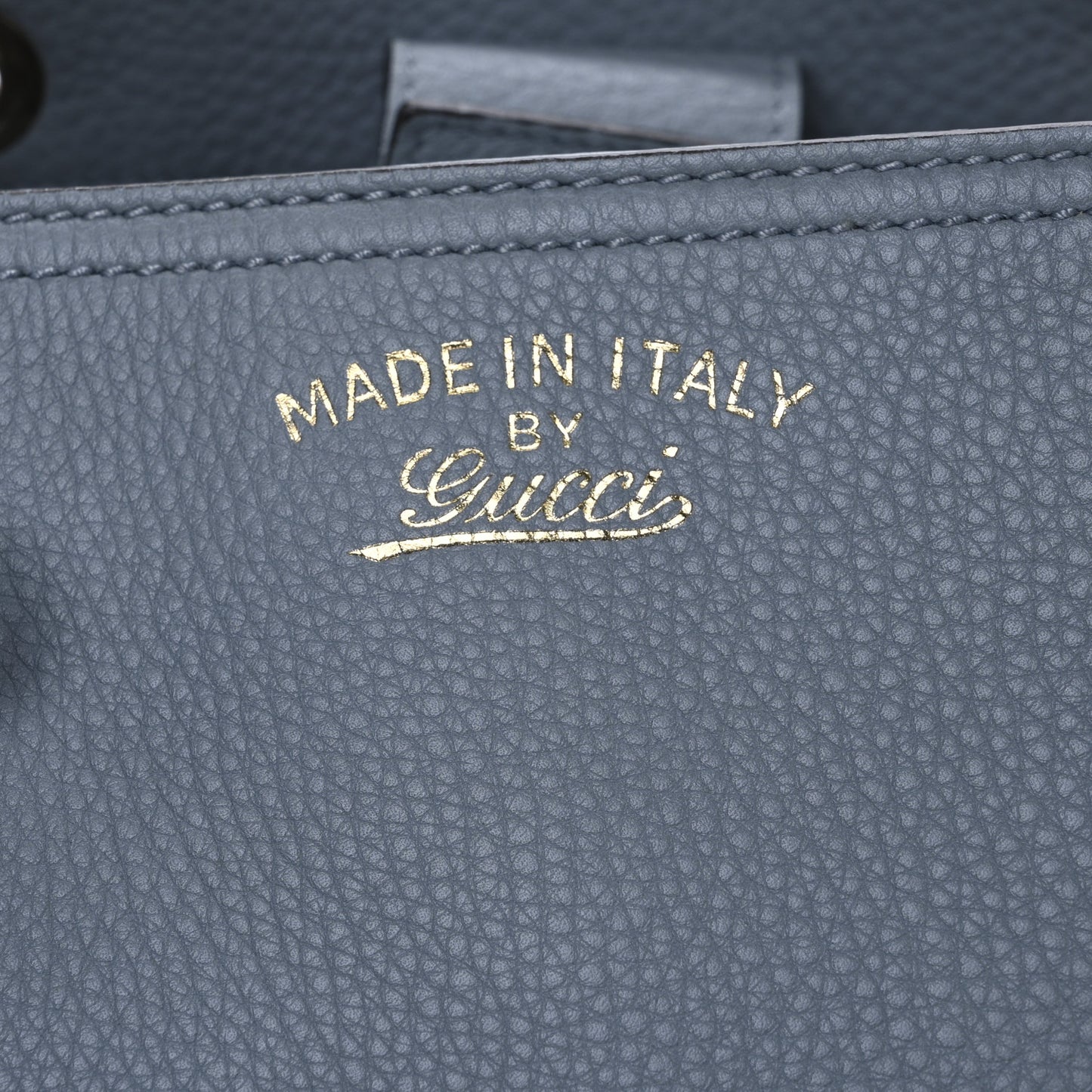 Pebbled Calfskin Medium Bamboo Shopper Tote Light Blue