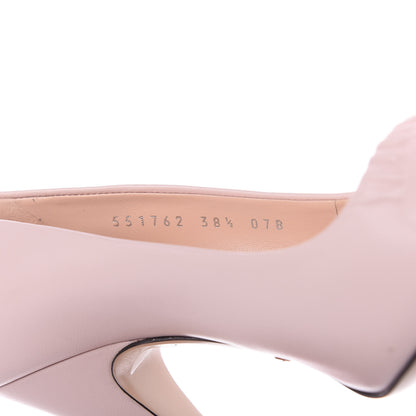 Gucci Nappa Bow High Heel Pumps 38.5 Powder Pink 10 of 11