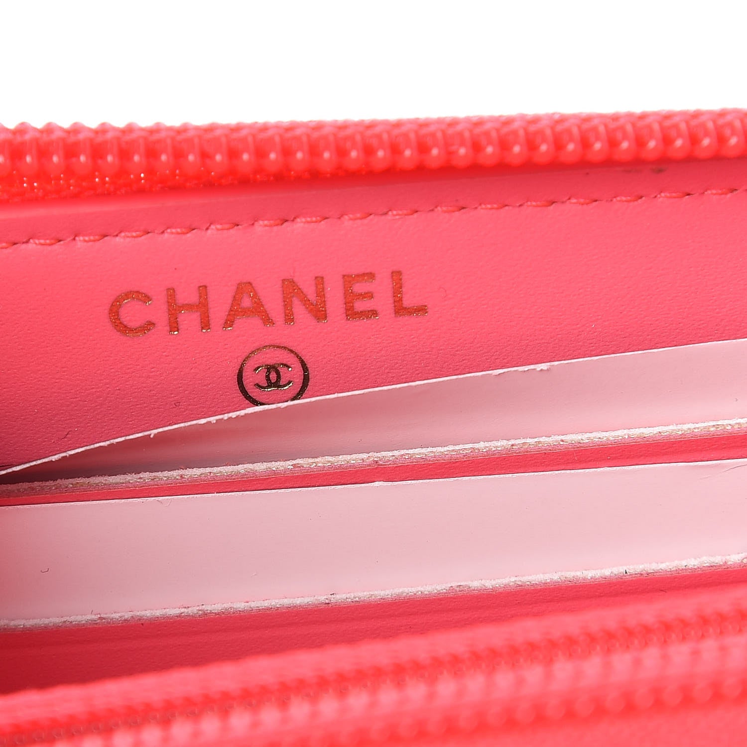 Chanel Patent Quilted Small Boy Zip Around Wallet Pink 6 of 9