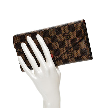 Louis Vuitton Damier Ebene Josephine Wallet Red 2 of 8