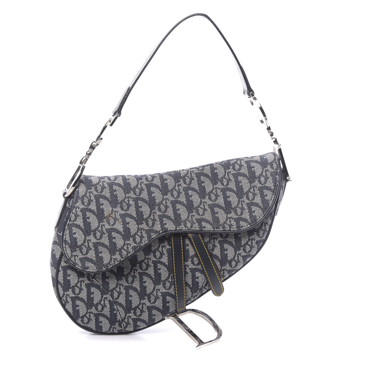 Christian Dior Monogram Saddle Bag Blue 1 of 11