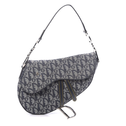 Christian Dior Monogram Saddle Bag Blue 1 of 11