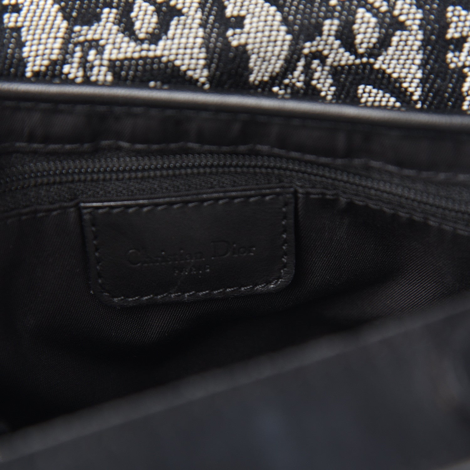 Christian Dior Monogram Saddle Bag Black 5 of 7