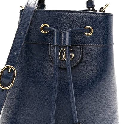 Gucci Soft Textured Calfskin Web Small Ophidia Bucket Bag Blue Agata 8 of 10