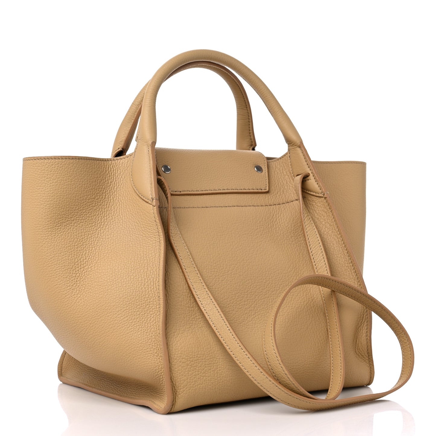 Supple Grained Calfskin Small Big Bag Sand
