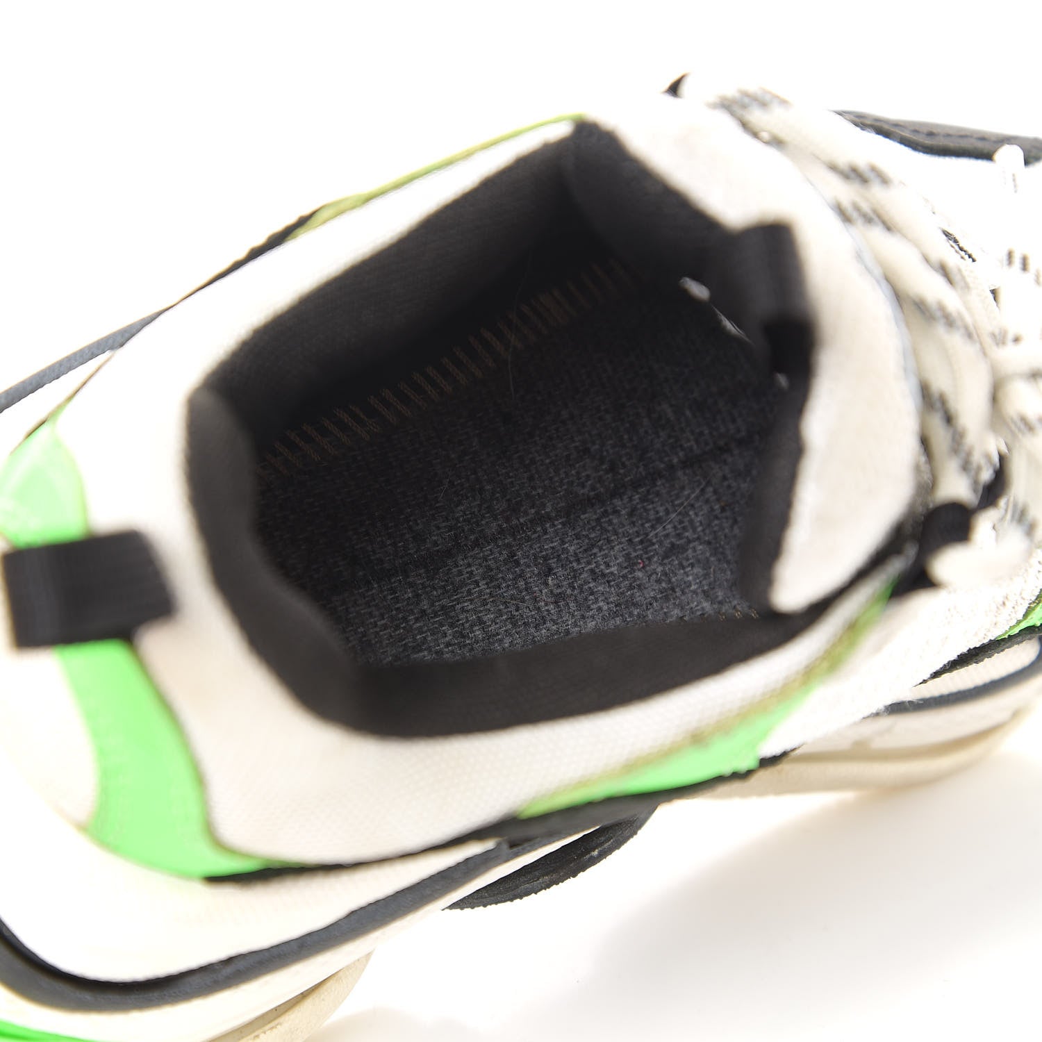 Balenciaga Fabric Mesh Womens Triple S Sneakers 35 White Green Fluo Black 8 of 10